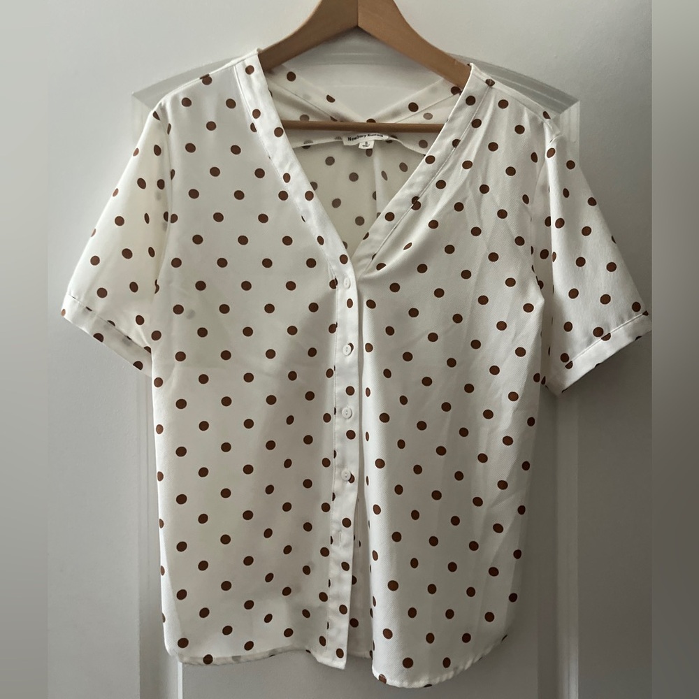 Polka dot button down